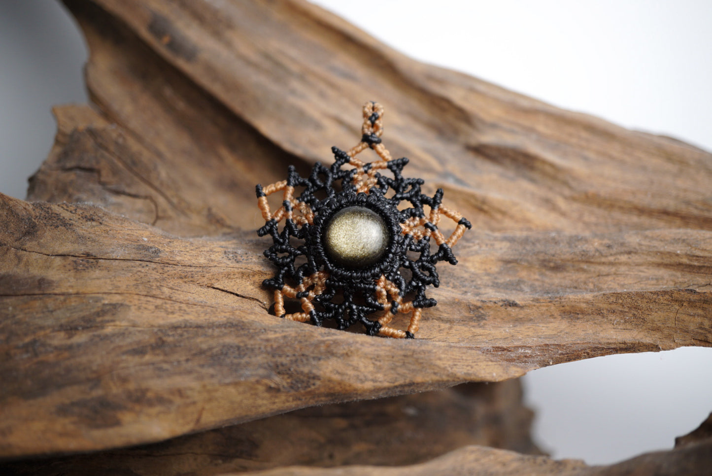 金曜石︳Macramé 蠟線編織吊墜