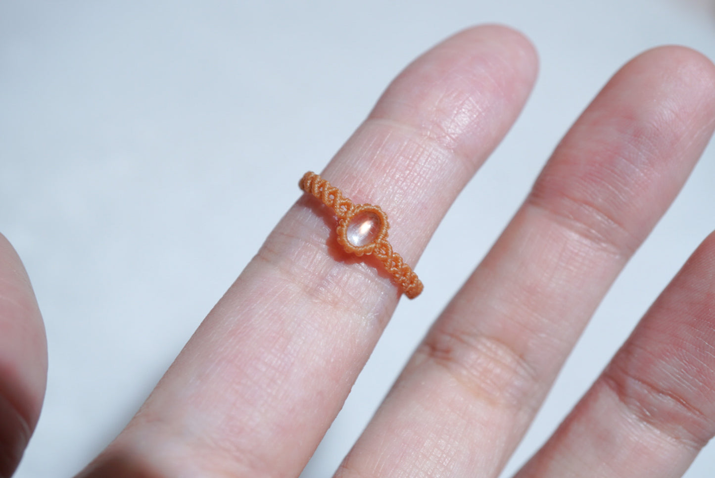 馬島月亮石 ︳Macramé 蠟線編織戒指