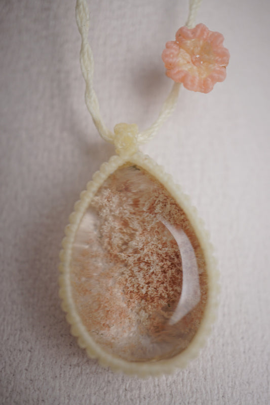 幽靈石 ︳Macramé 蠟線編織吊墜