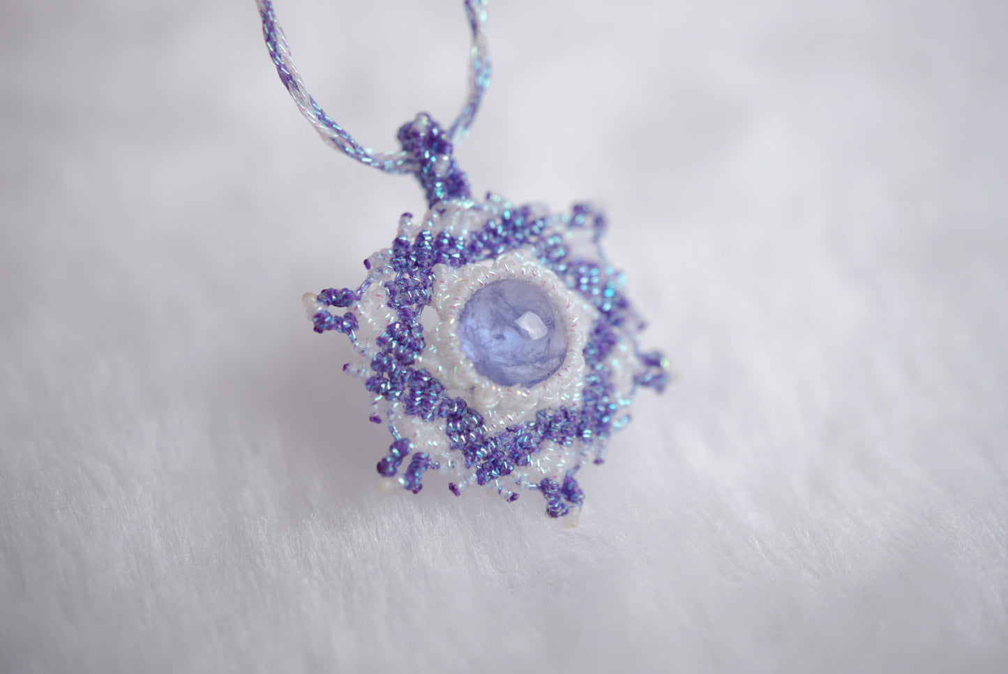 坦桑石 ︳Macramé 蠟線編織吊墜