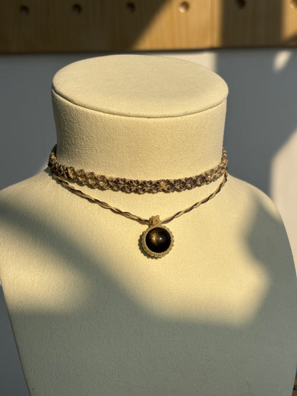 金曜石 ︳Macramé 蠟線編織頸圈