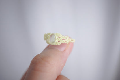 葡萄石 ︳Macramé 蠟線編織戒指