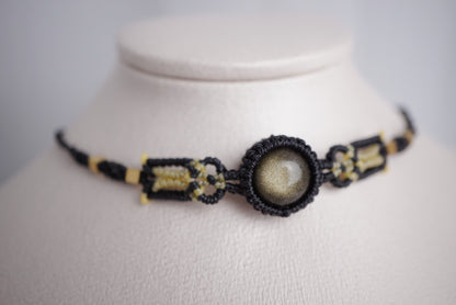 金曜石 ︳Macramé 蠟線編織頸圈