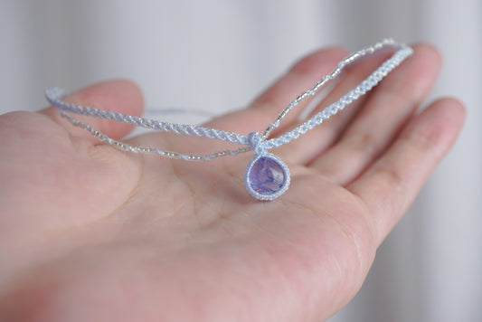 坦桑石 ︳Macramé 蠟線編織頸圈