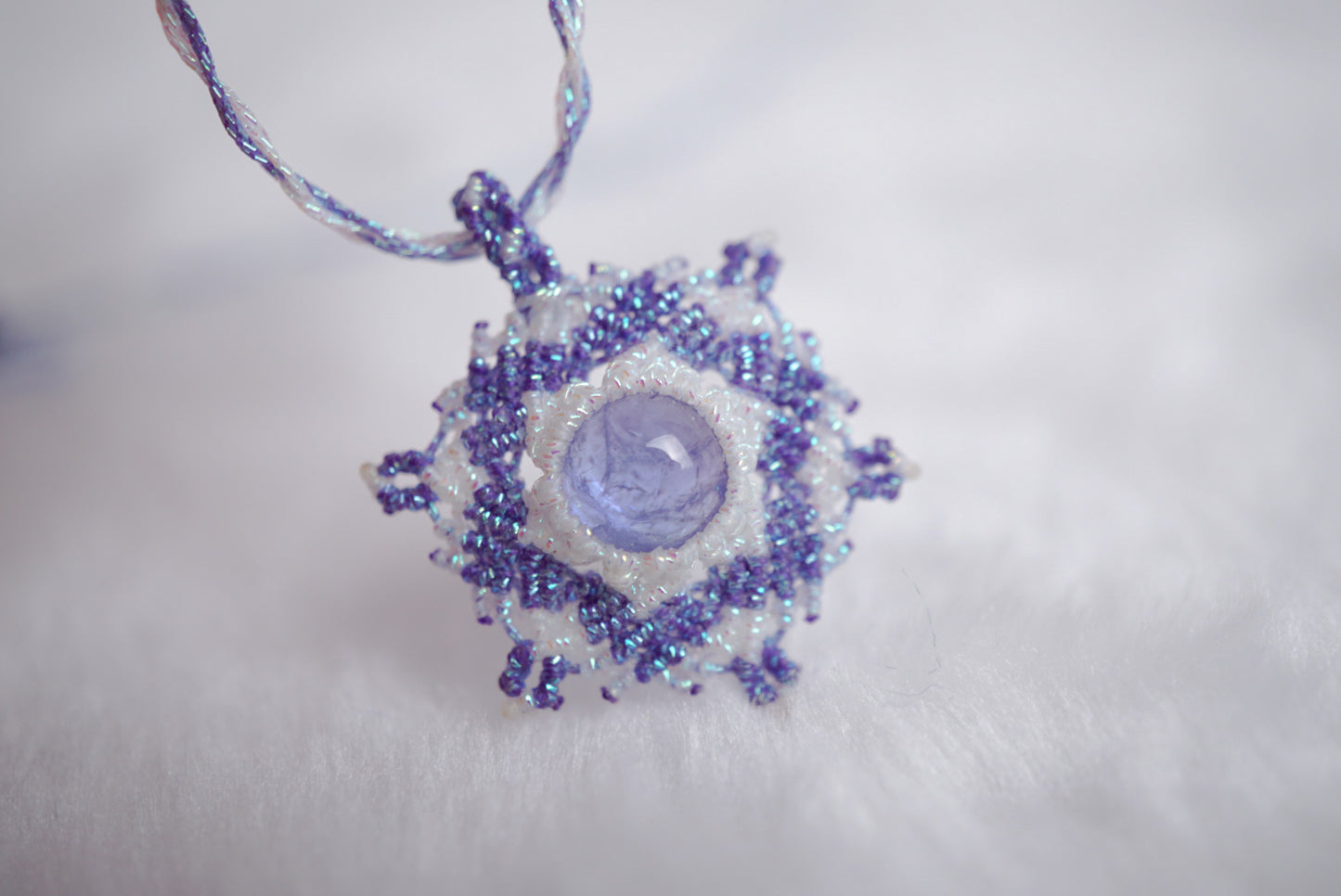 坦桑石 ︳Macramé 蠟線編織吊墜