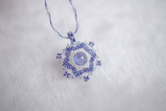 坦桑石 ︳Macramé 蠟線編織吊墜