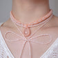 粉晶 ︳Macramé 蠟線編織頸圈