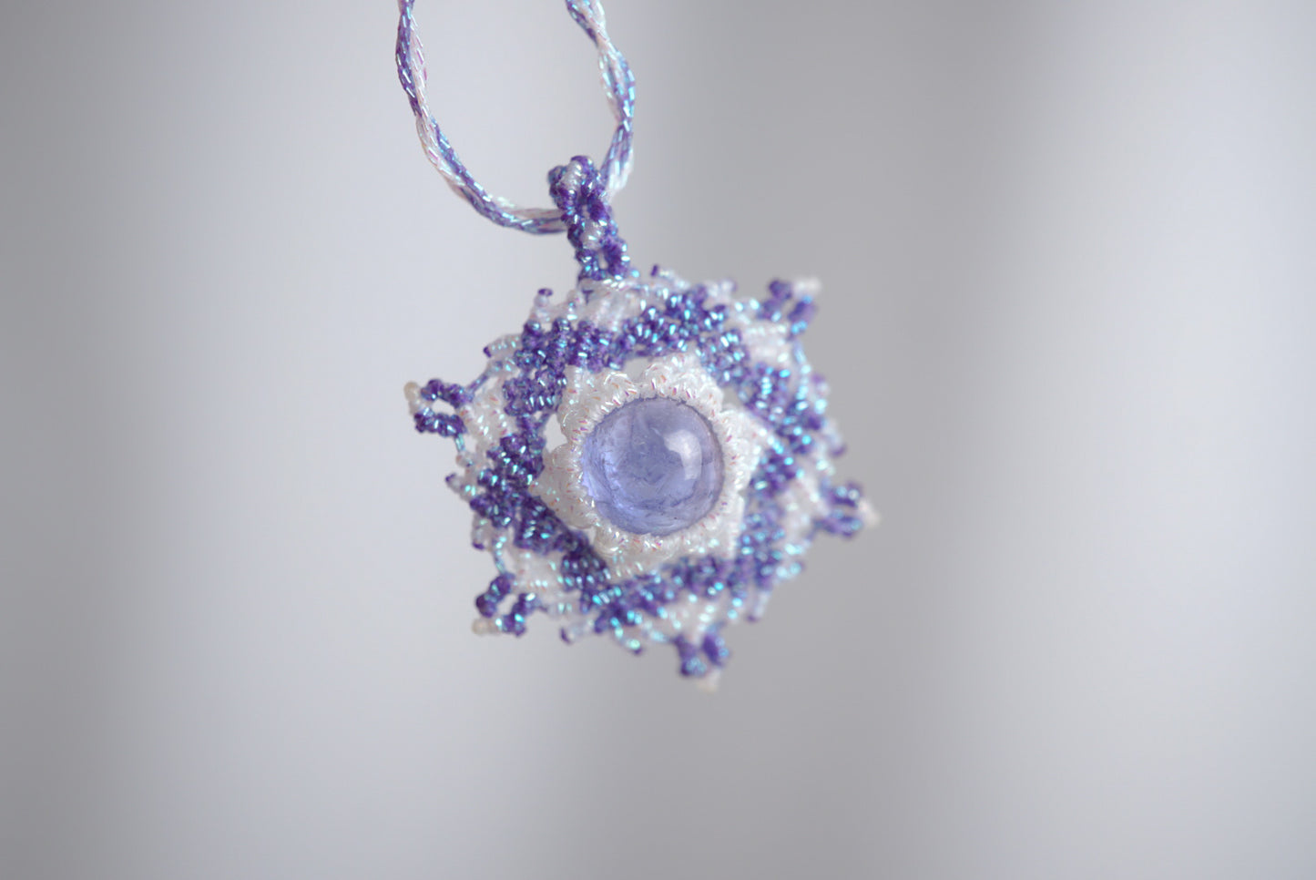 坦桑石 ︳Macramé 蠟線編織吊墜