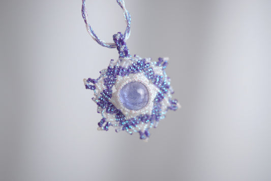 坦桑石 ︳Macramé 蠟線編織吊墜