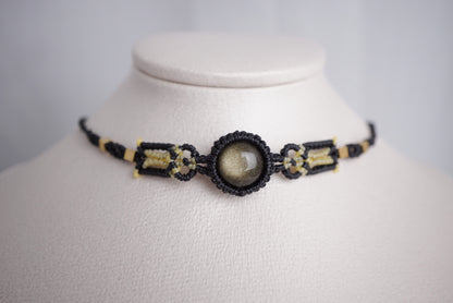 金曜石 ︳Macramé 蠟線編織頸圈