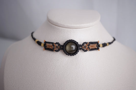 金曜石 ︳Macramé 蠟線編織頸圈