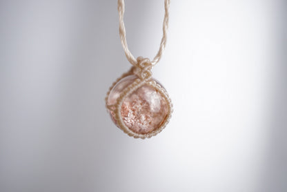 幽靈石 ︳Macramé 蠟線編織吊墜