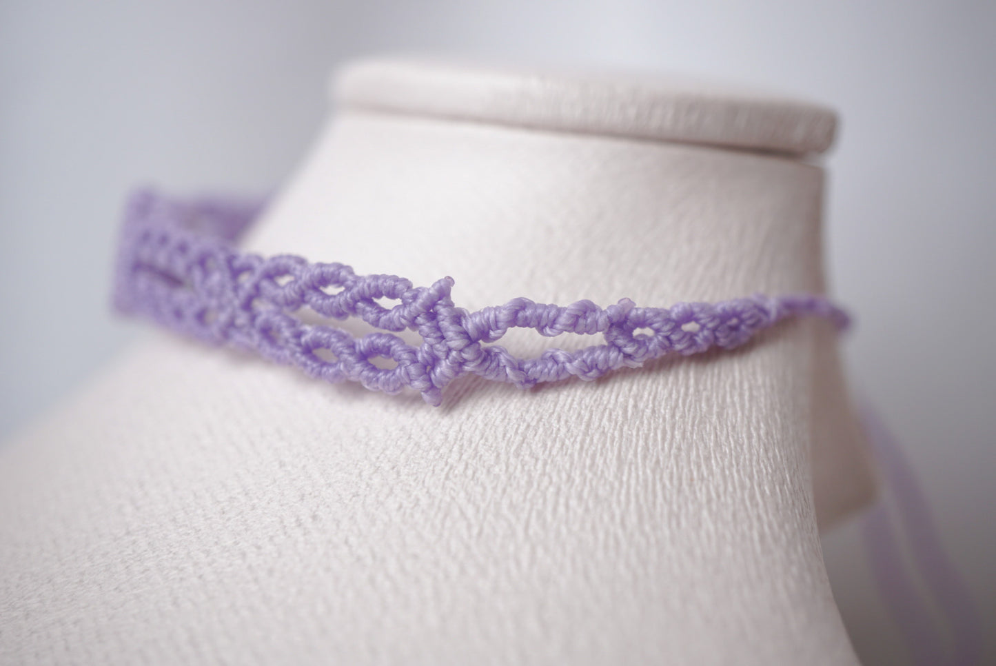 月亮石 ︳Macramé 蠟線編織頸圈