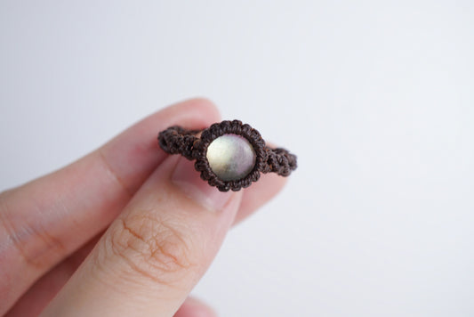 Labradorite Macramé ring